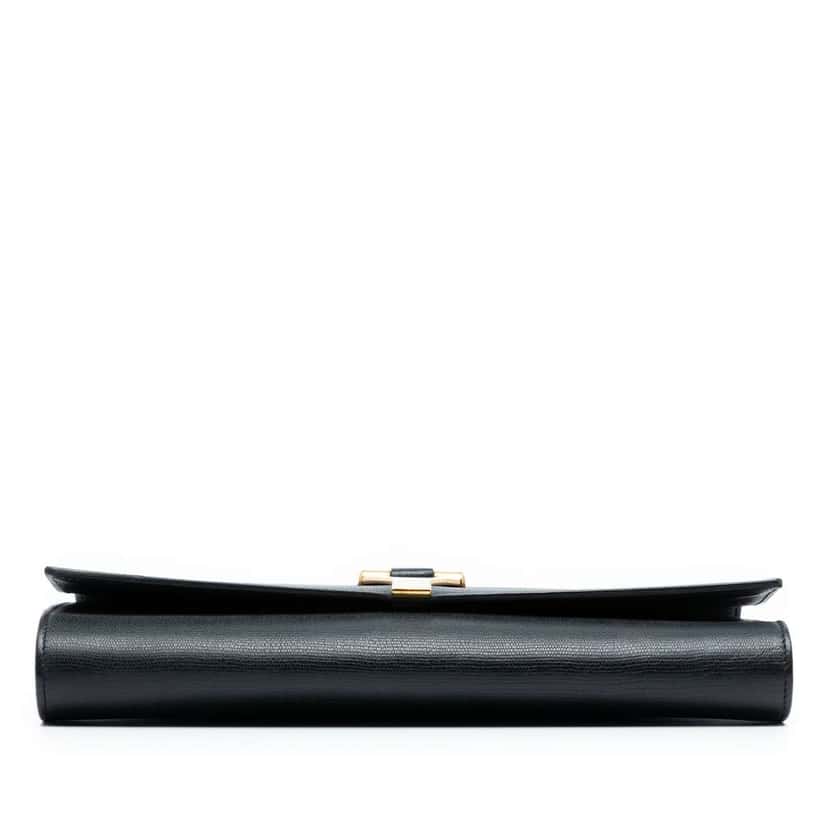Saint Laurent Leather Chyc Ligne Clutch Black Leather Very good condition - Inside View
