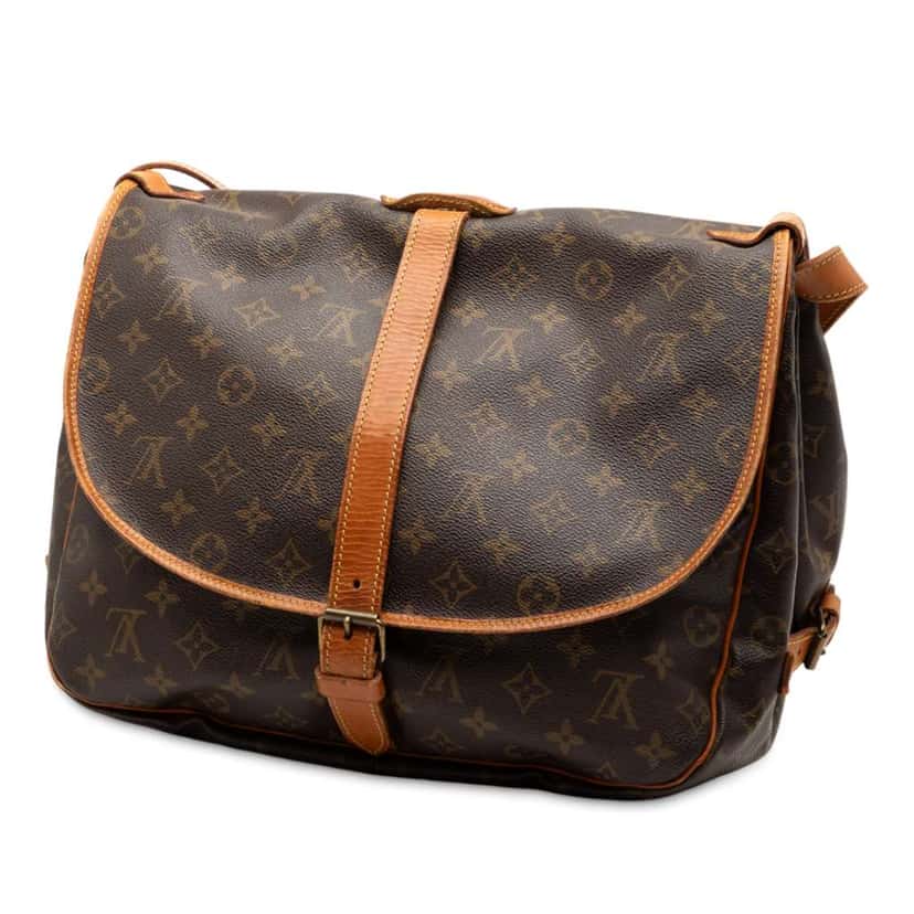 Louis Vuitton Monogram Saumur 35 Brown Good condition - Back View
