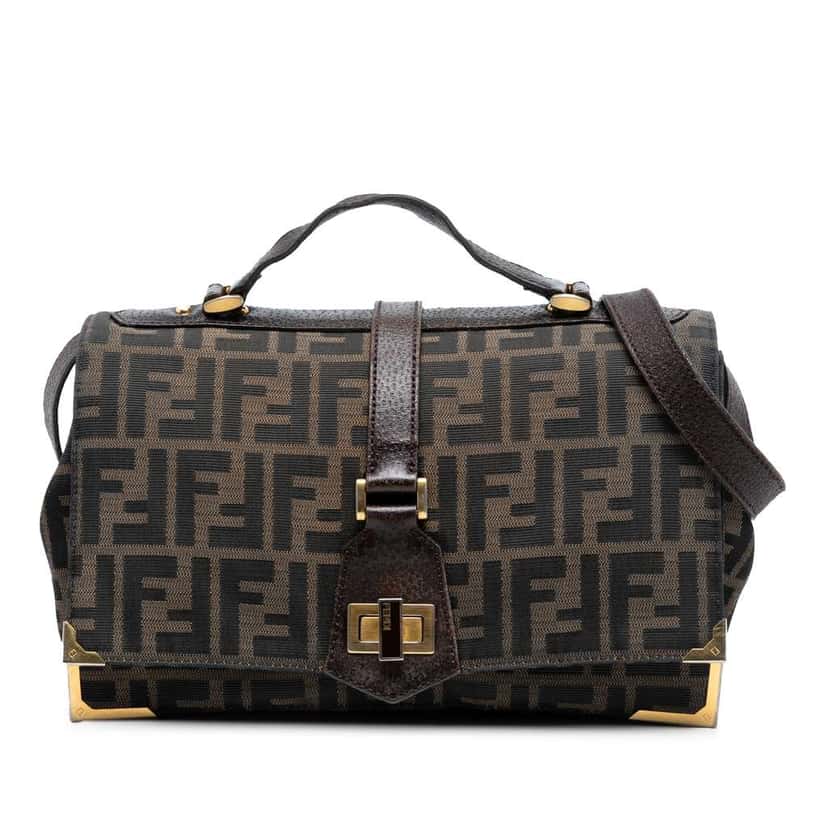 Fendi Zucca Canvas Classico No 1 Satchel Brown Canvas Good condition - Front View