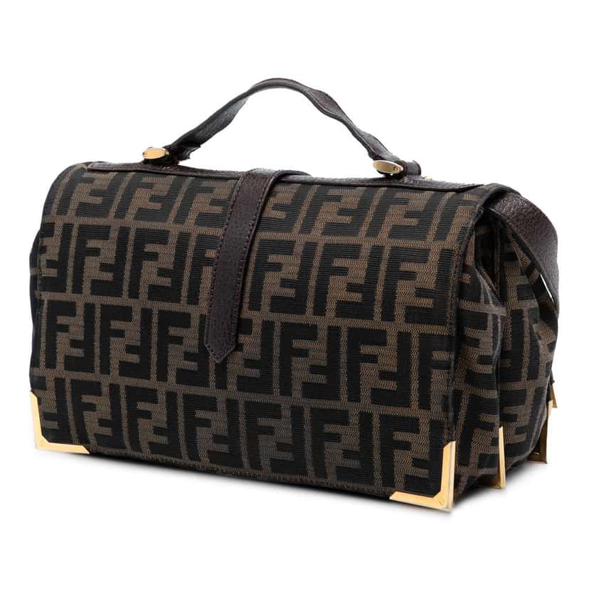 Fendi Zucca Canvas Classico No 1 Satchel Brown Canvas Good condition - Back View