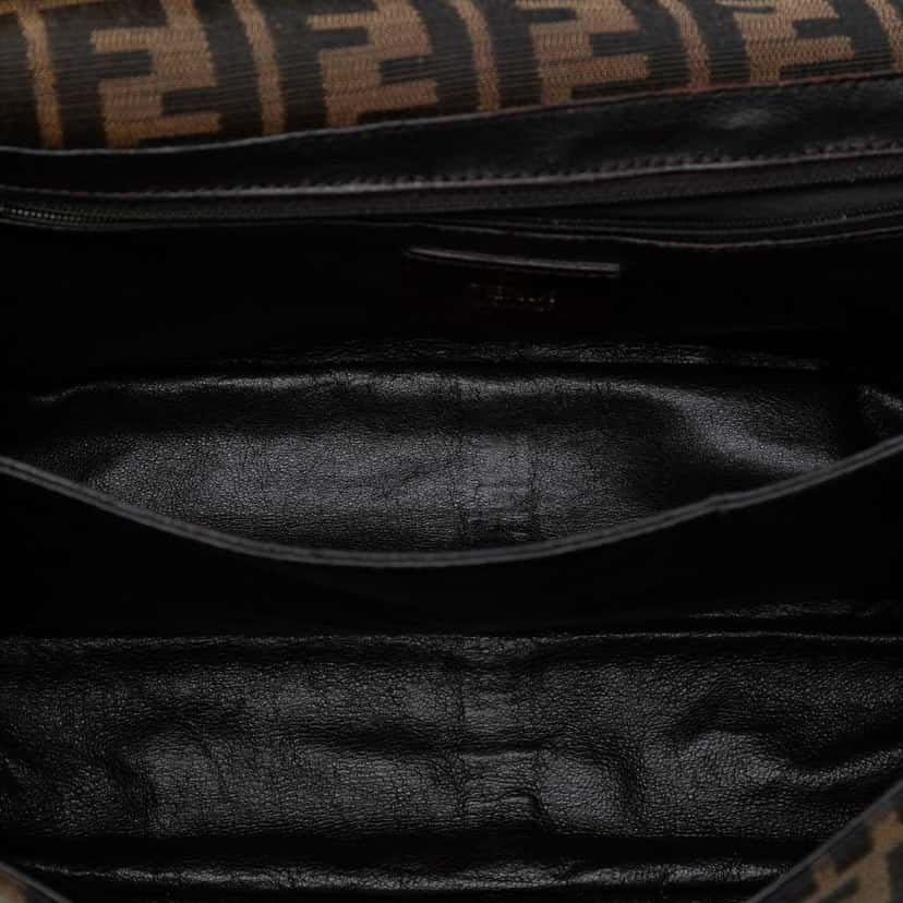 Fendi Zucca Canvas Classico No 1 Satchel Brown Canvas Good condition - Model View