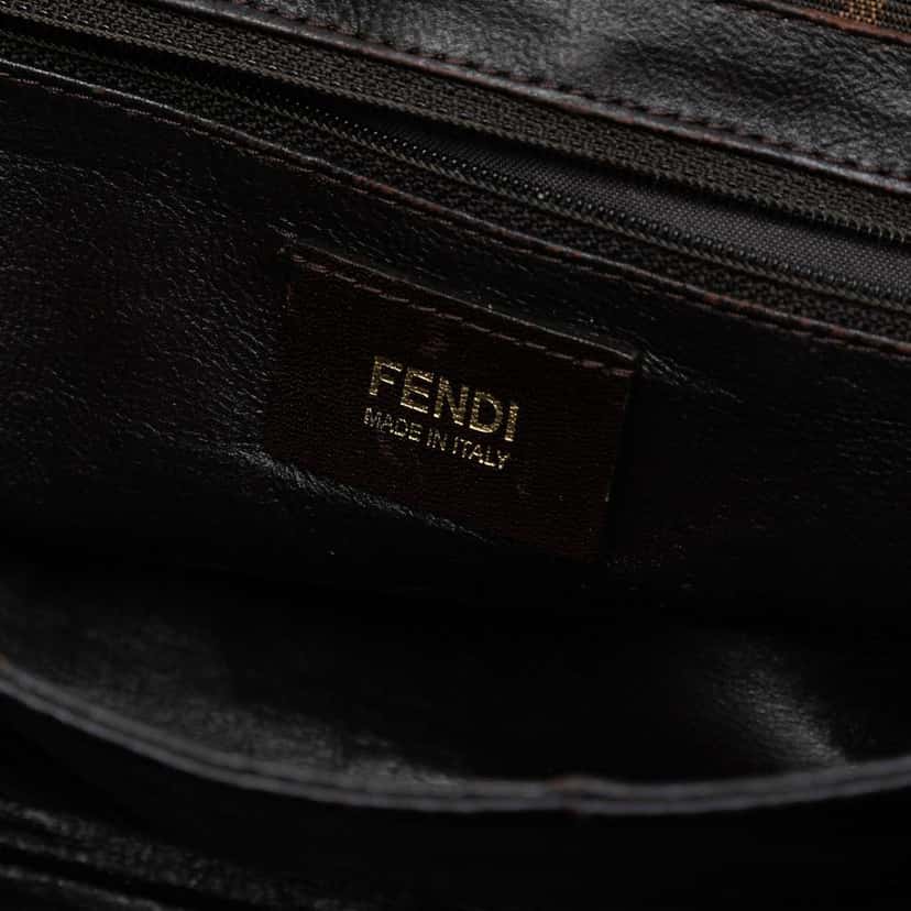 Fendi Zucca Canvas Classico No 1 Satchel Brown Canvas Good condition - Box View