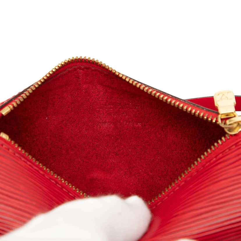 Louis Vuitton Epi Pochette Papillon Red Leather Good condition - Box View