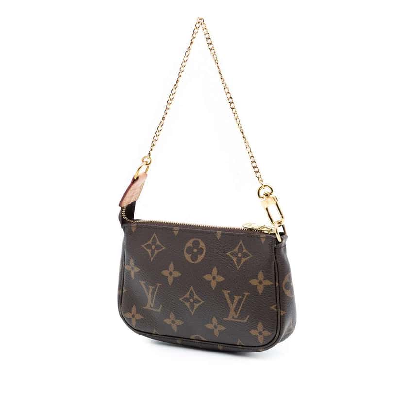 Louis Vuitton Monogram Mini Pochette Accessoires Brown Very good condition - Back View