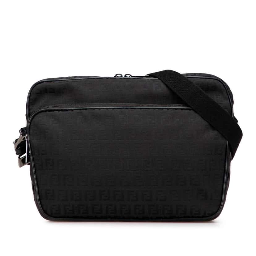 Fendi Zucchino Canvas Crossbody Black Canvas Very good condition - Front View