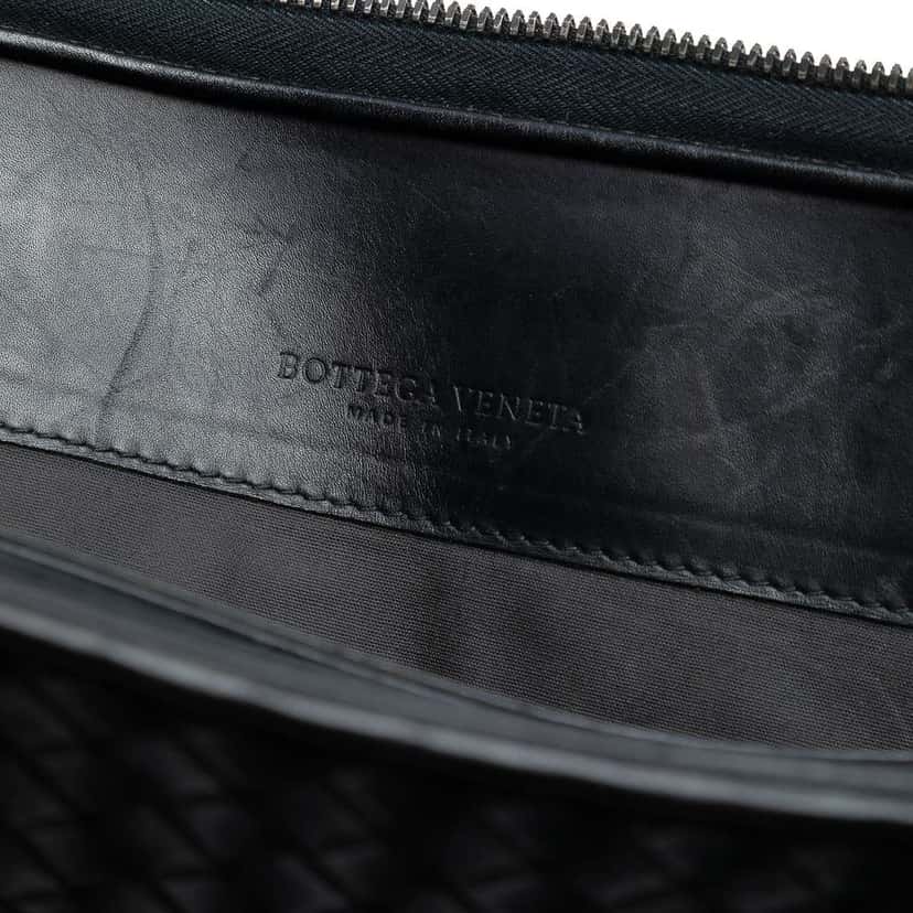 Bottega Veneta Nappa Intrecciato Business Bag Black Leather Good condition - Model View