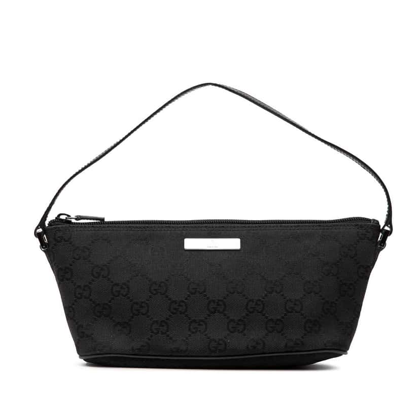 Gucci GG Canvas Boat Black Canvas Good condition - Front View