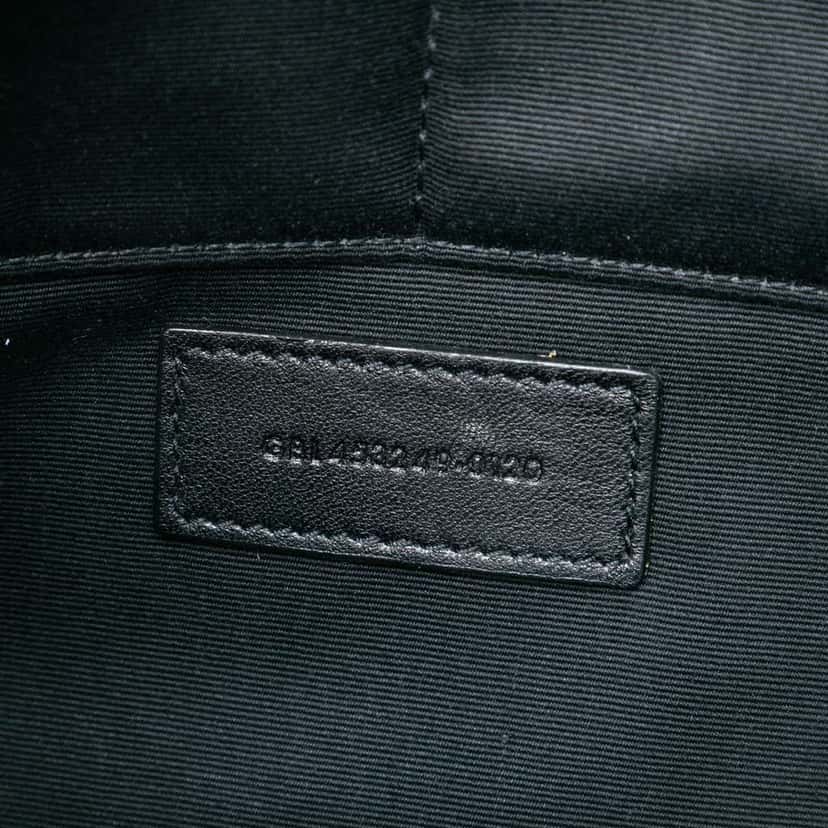 Saint Laurent Grain De Poudre Monogram Monochrome iPad Case Black Leather Good condition - Box View