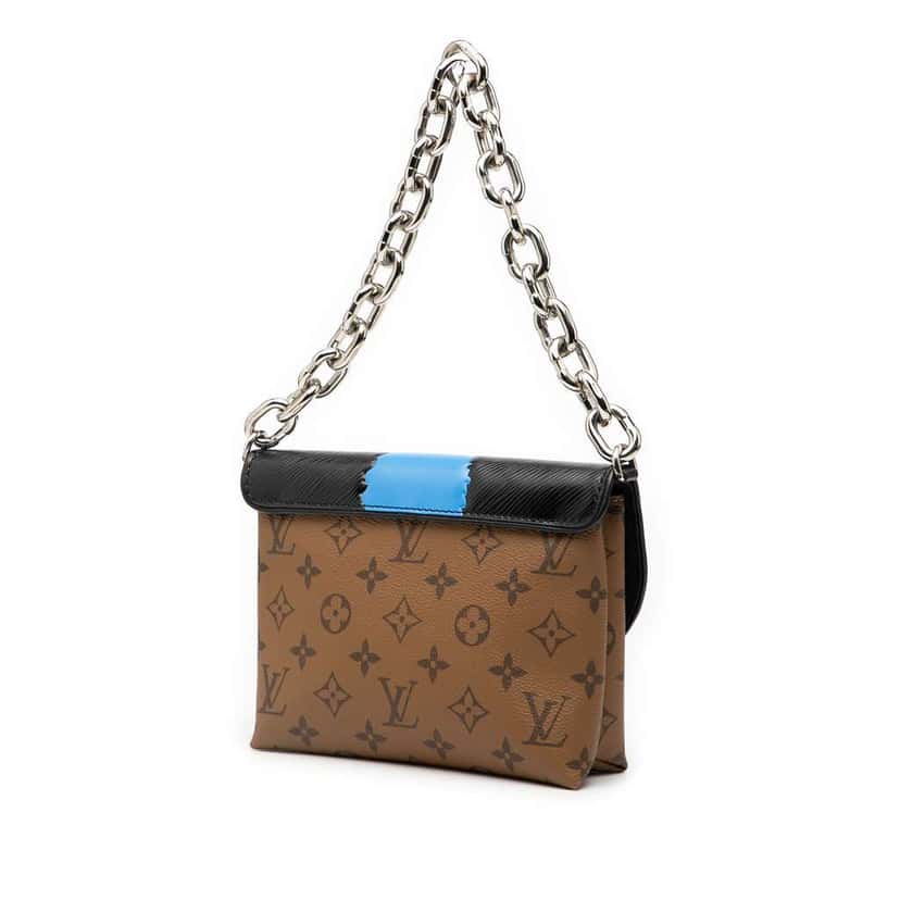 Louis Vuitton Monogram Reverse and Epi Printed Kabuki Masks Pochette Brown Good condition - Back View