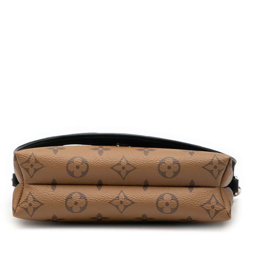 Louis Vuitton Monogram Reverse and Epi Printed Kabuki Masks Pochette Brown Good condition - Inside View