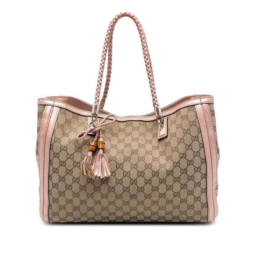 Gucci Medium GG Canvas Bella Tote Brown Canvas Good condition - Front View