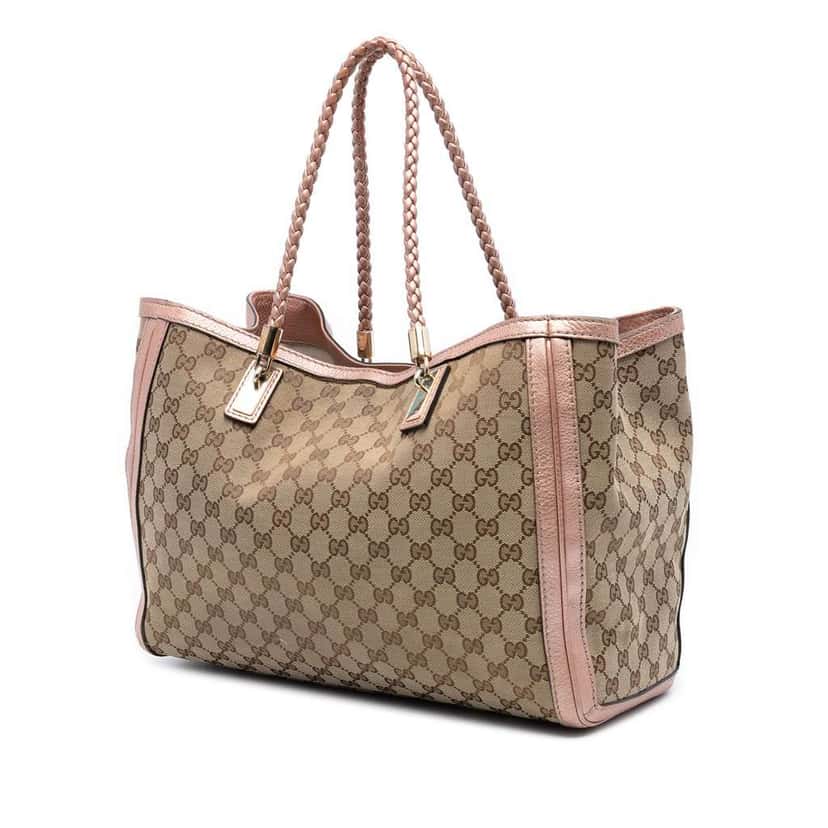 Gucci Medium GG Canvas Bella Tote Brown Canvas Good condition - Back View