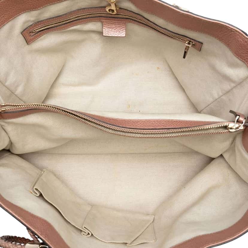 Gucci Medium GG Canvas Bella Tote Brown Canvas Good condition - Model View