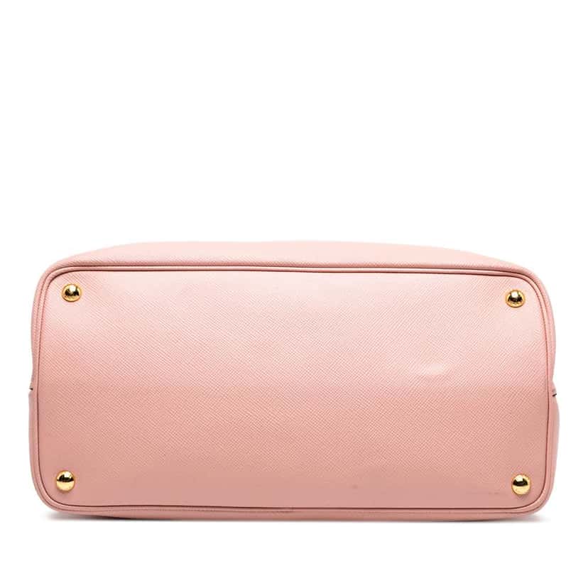 Prada Large Saffiano Cuir Double Satchel Pink Leather Good condition - Inside View