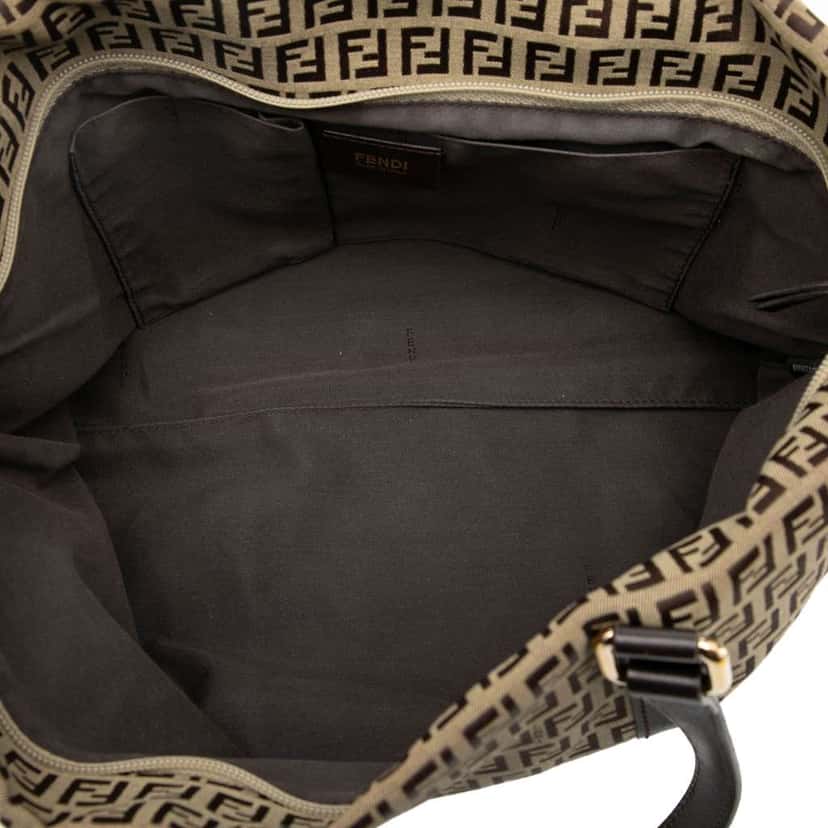 Fendi Zucchino Canvas Superstar Tote Brown Canvas Good condition - Model View