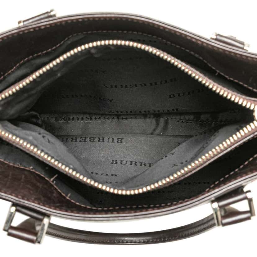 Burberry House Check Canvas Handbag Brown Canvas Good condition - Model View