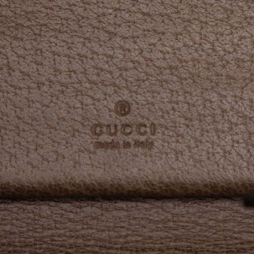 Gucci GG Supreme Web Ophidia Trifold Wallet on Strap Brown Canvas Good condition - Box View
