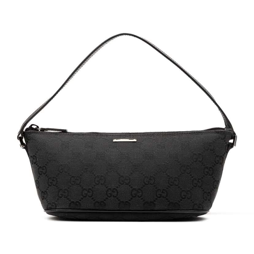 Gucci GG Canvas Boat Black Canvas Good condition - Front View