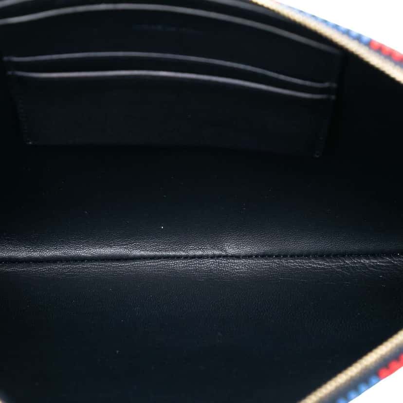 Celine Canvas Striped Solo Pouch Black Canvas Very good condition - Model View