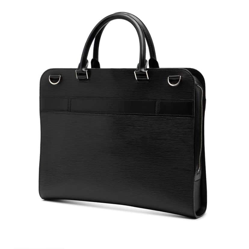 Louis Vuitton Epi Porte Documents Business Black Leather Good condition - Back View