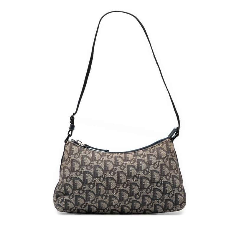 Dior Diorissimo Trotter Canvas Pochette Blue Canvas Good condition - Front View
