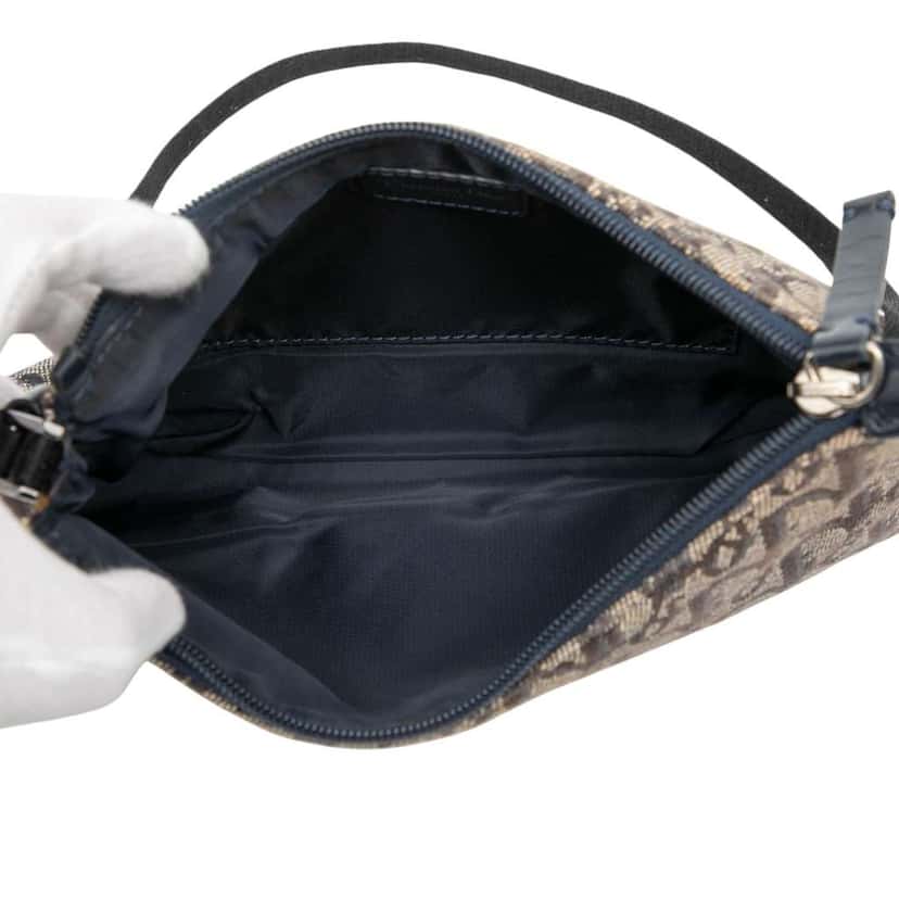 Dior Diorissimo Trotter Canvas Pochette Blue Canvas Good condition - Model View