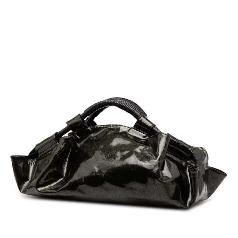 Loewe Patent Glitter Aire Black Leather Good condition - Back View