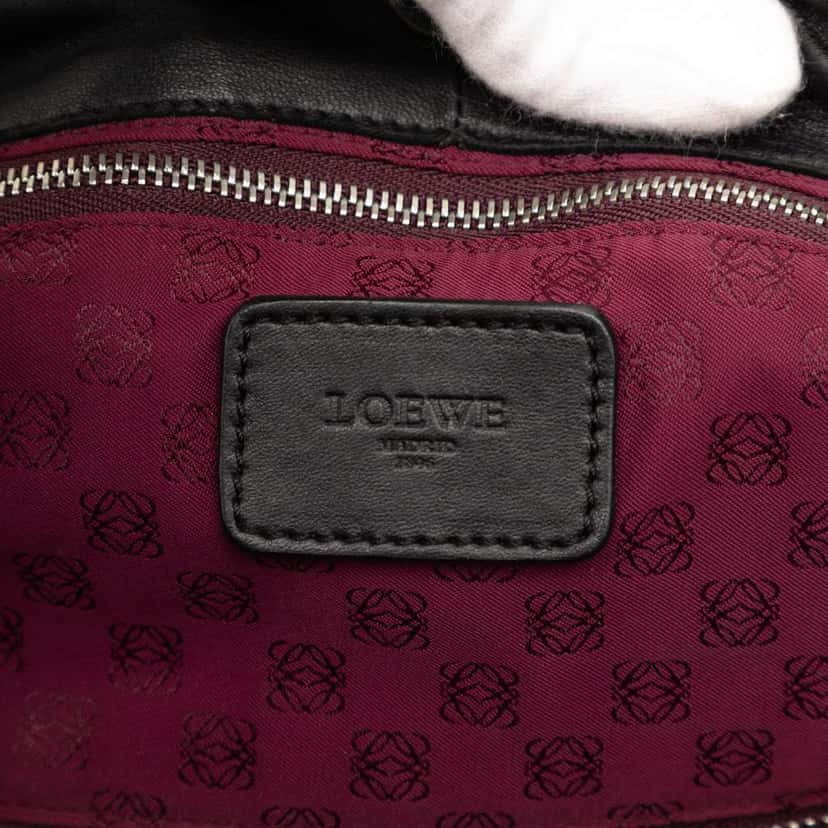 Loewe Patent Glitter Aire Black Leather Good condition - Box View