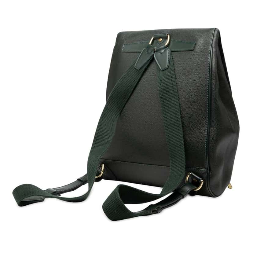 Louis Vuitton Taiga Cassiar Green Leather Good condition - Back View