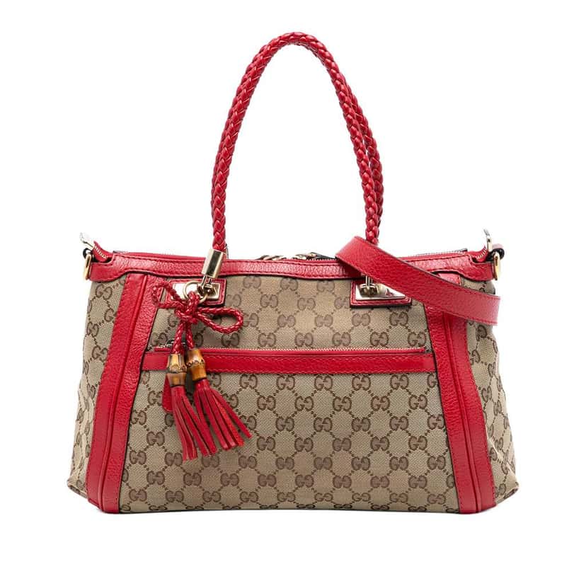 Gucci GG Canvas Bella Satchel Brown Canvas Good condition - Front View