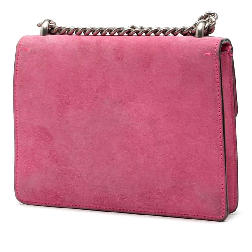 Gucci Small Suede Dionysus Crossbody Pink Leather Very good condition - Back View