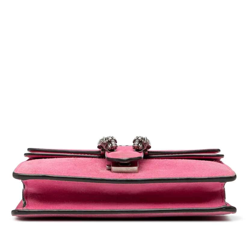 Gucci Small Suede Dionysus Crossbody Pink Leather Very good condition - Inside View