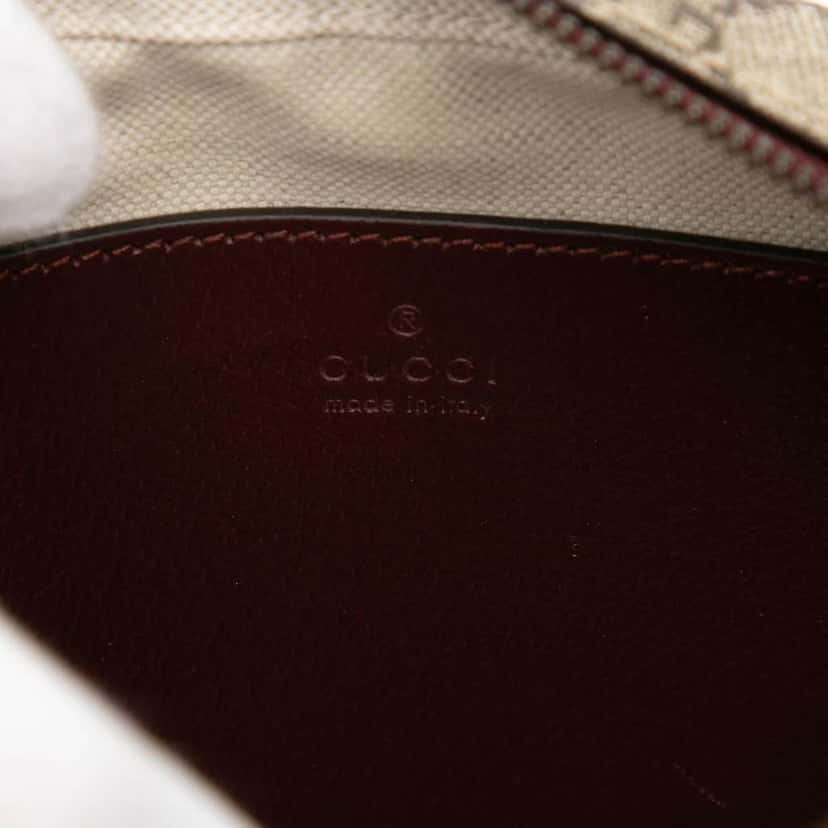 Gucci Small Quilted Mini GG Canvas and GG Supreme Double G Crossbody Red Canvas Very good condition - Box View