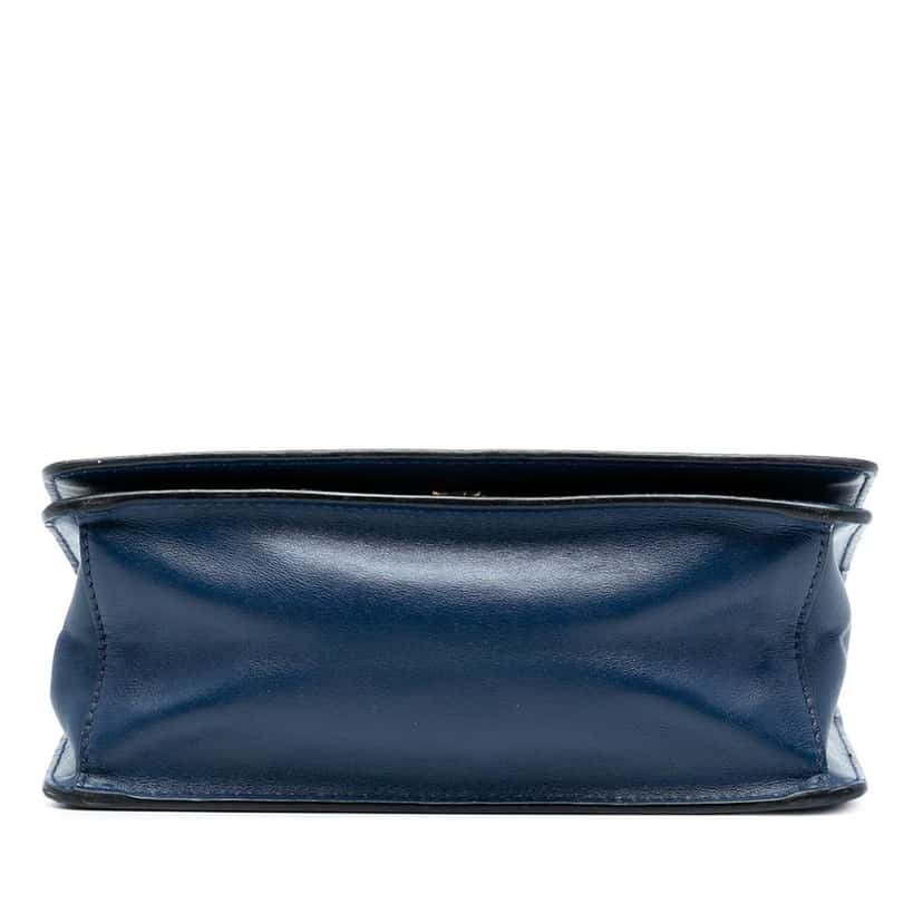 Prada Saffiano Lux Chain Crossbody Blue Leather Good condition - Inside View