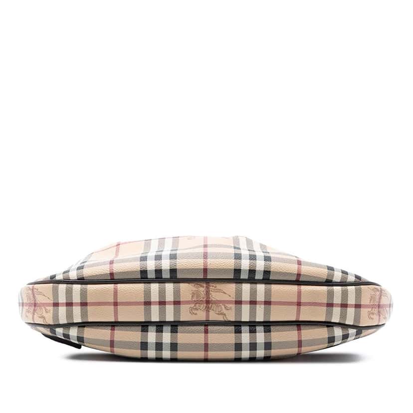 Burberry Haymarket Check Coated Canvas Brooklyn Hobo Brown Canvas Good condition - Inside View
