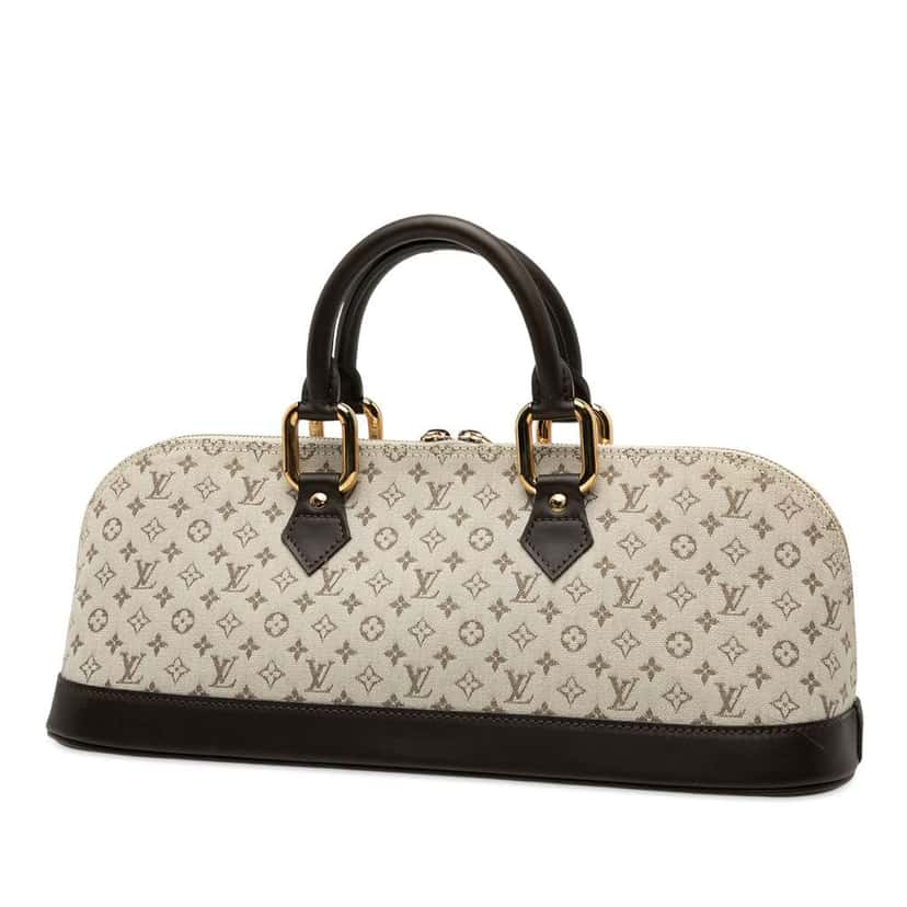 Louis Vuitton Monogram Mini Lin Alma Horizontal Brown Canvas Good condition - Back View