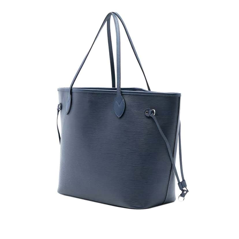 Louis Vuitton Epi Neverfull MM Blue Leather Good condition - Back View