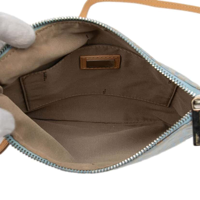 Fendi Zucchino Canvas Crossbody Blue Canvas Very good condition - Model View
