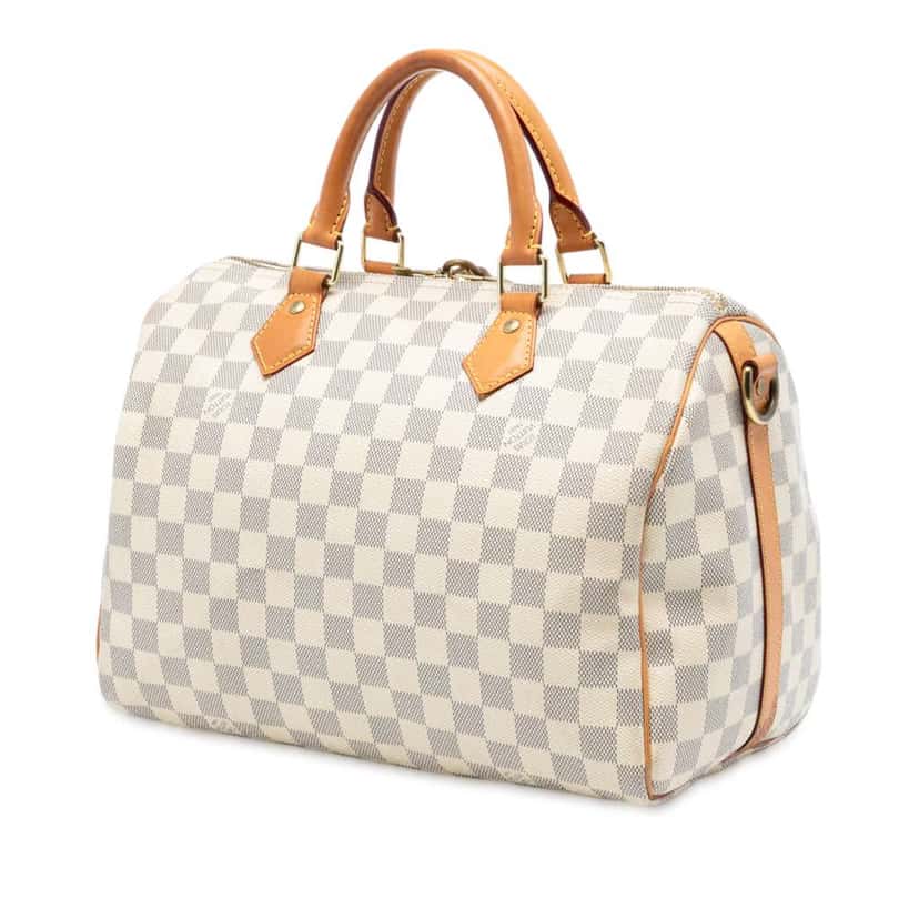 Louis Vuitton Damier Azur Speedy Bandouliere 30 White Good condition - Back View