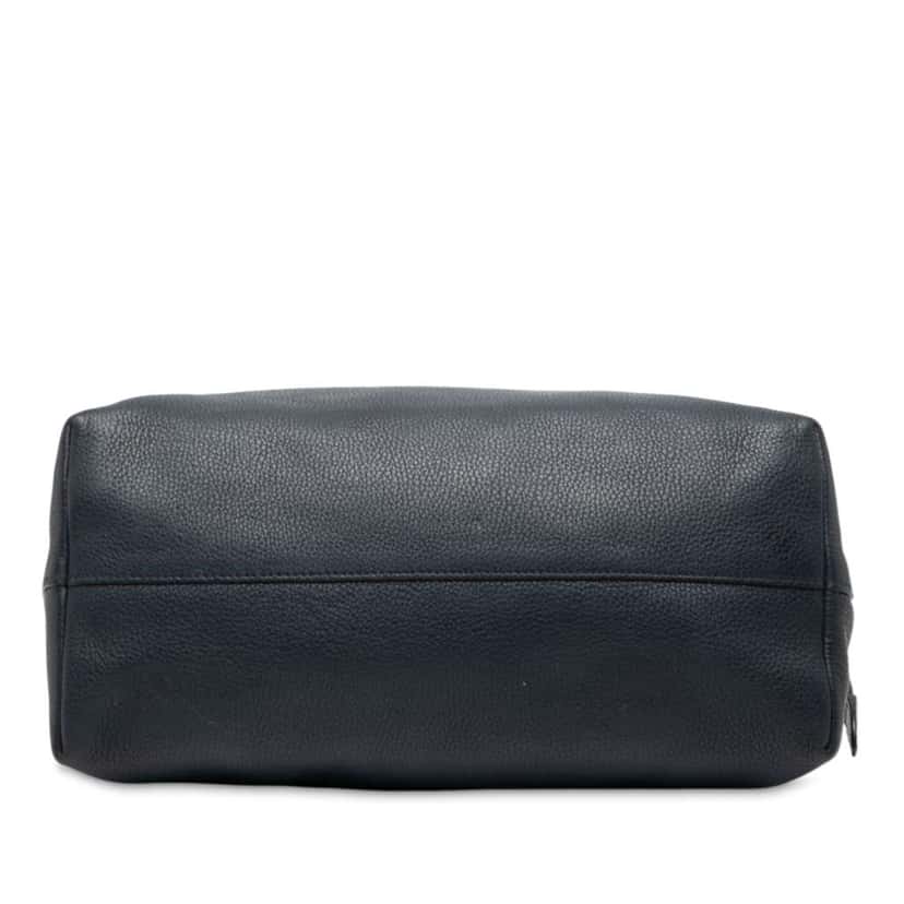 Prada Vitello Daino Zip Top Satchel Blue Leather Good condition - Inside View