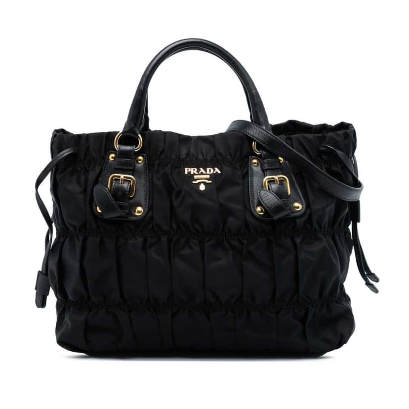 Prada Tessuto Gaufre Satchel Black Good condition - Front View