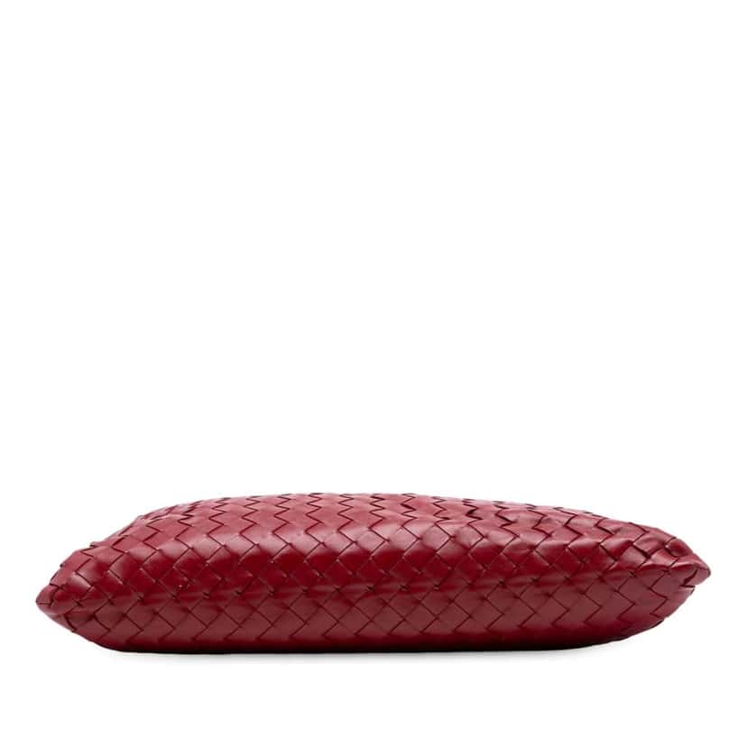 Bottega Veneta Small Calfskin Intrecciato Hop Hobo Red Leather Good condition - Inside View