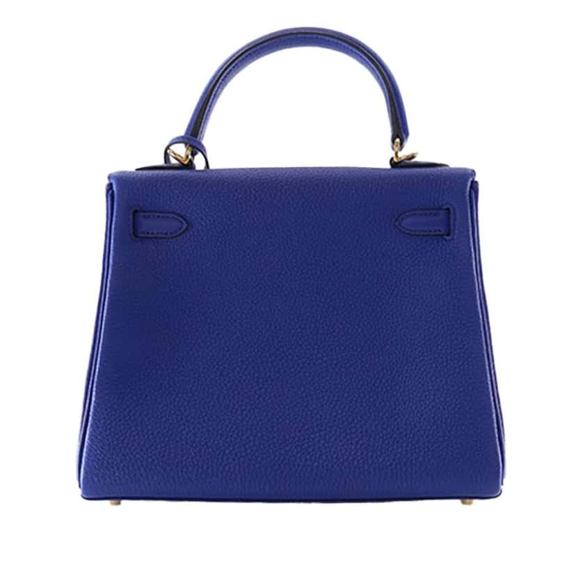 Hermès Togo Kelly II Retourne 25 Blue Leather Very good condition - Model View