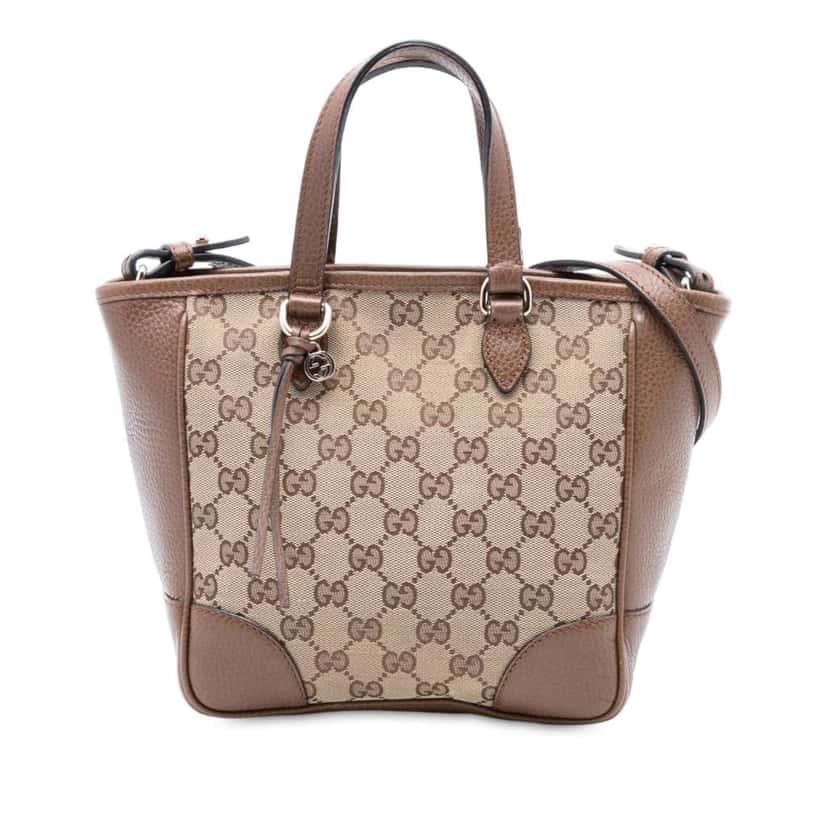 Gucci Small GG Canvas Bree Satchel Brown Canvas Good condition - Front View