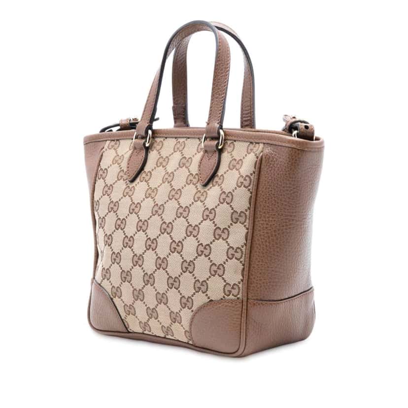 Gucci Small GG Canvas Bree Satchel Brown Canvas Good condition - Back View