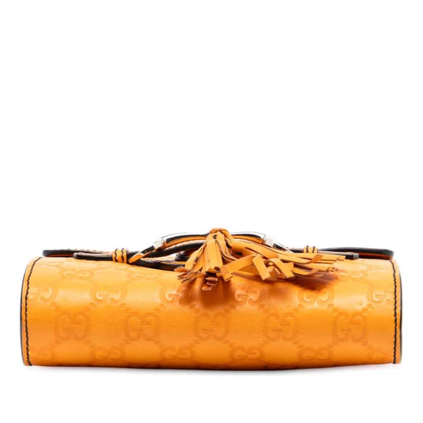 Gucci Mini Guccissima Emily Crossbody Orange Leather Good condition - Inside View