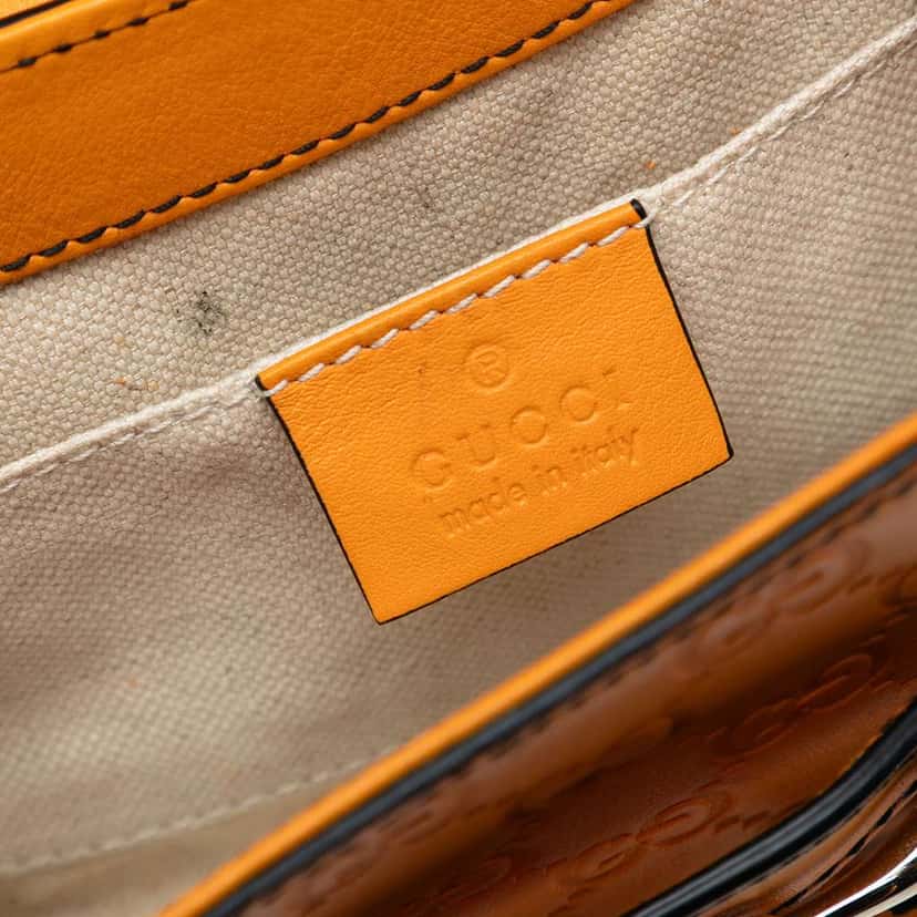 Gucci Mini Guccissima Emily Crossbody Orange Leather Good condition - Box View