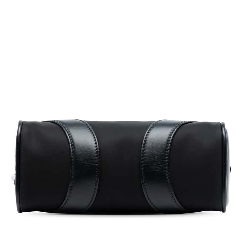 Prada Soft Calf Trimmed Tessuto Bowling Crossbody Black Very good condition - Inside View