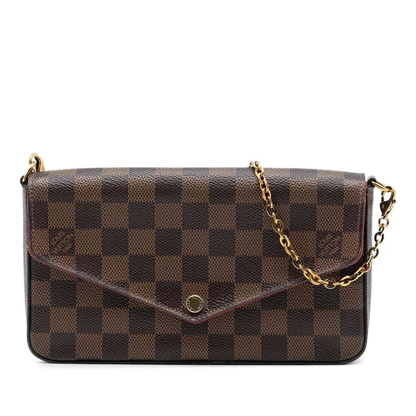 Louis Vuitton Damier Ebene Pochette Felicie Brown Good condition - Front View