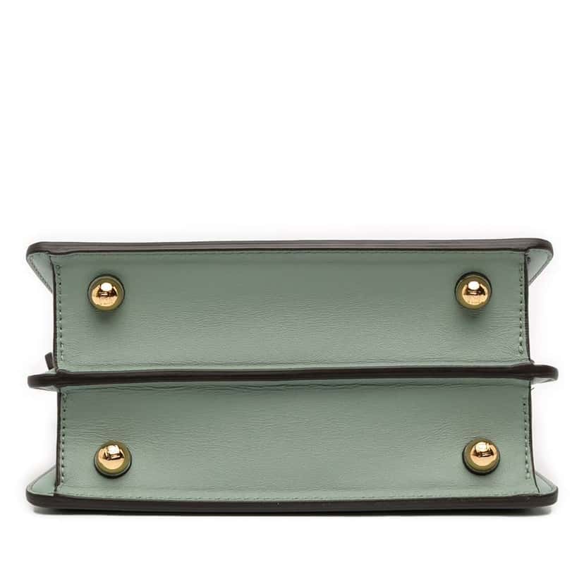 Fendi Petite Leather Peekaboo ISeeU Satchel Green Leather Good condition - Inside View